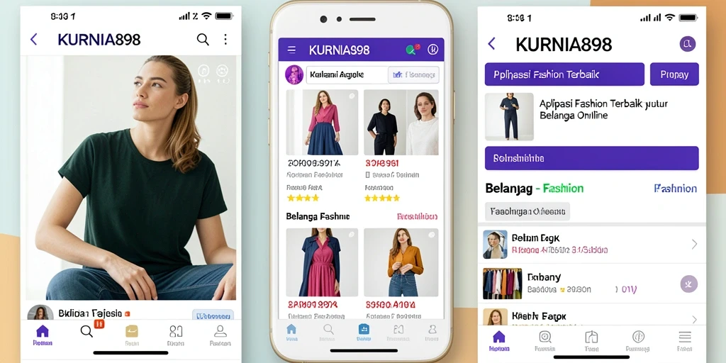 Tampilan utama KURNIA898 dengan berbagai pilihan fashion menarik.